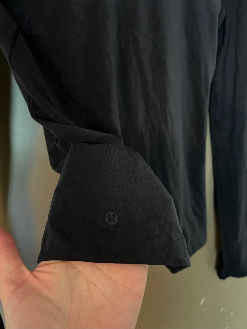 lululemon Wundermost Ultra-Soft Nulu Crewneck Long-Sleeve Shirt in Black - Sz S - Picture 6 of 6